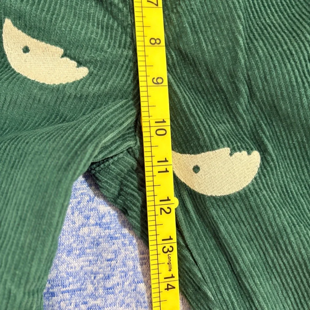 Urban Outfitters Mens Green Corduroy Sun Moon Embroidered Beach Pants Small
